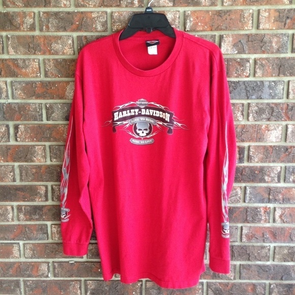 HARLEY Davidson Long Sleeve Shirt Size Large - Picture 3 of 8